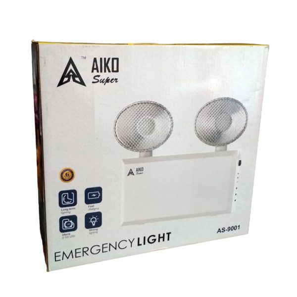 Aiko Rechargeable Emergency Light AS 9001 - Efficient & Portable Power Backup