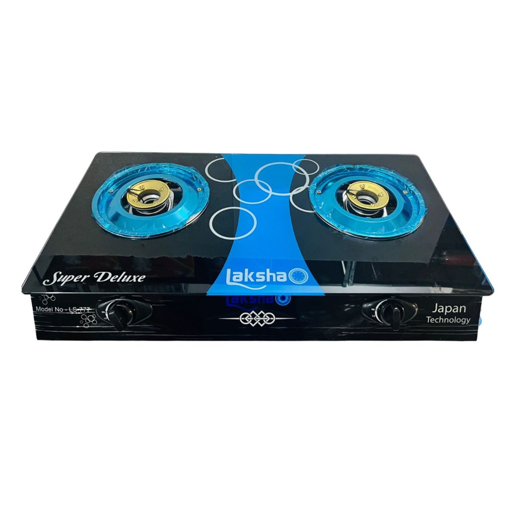 Laksha 2 Burner Gas Cooker Glass Top (LS777)