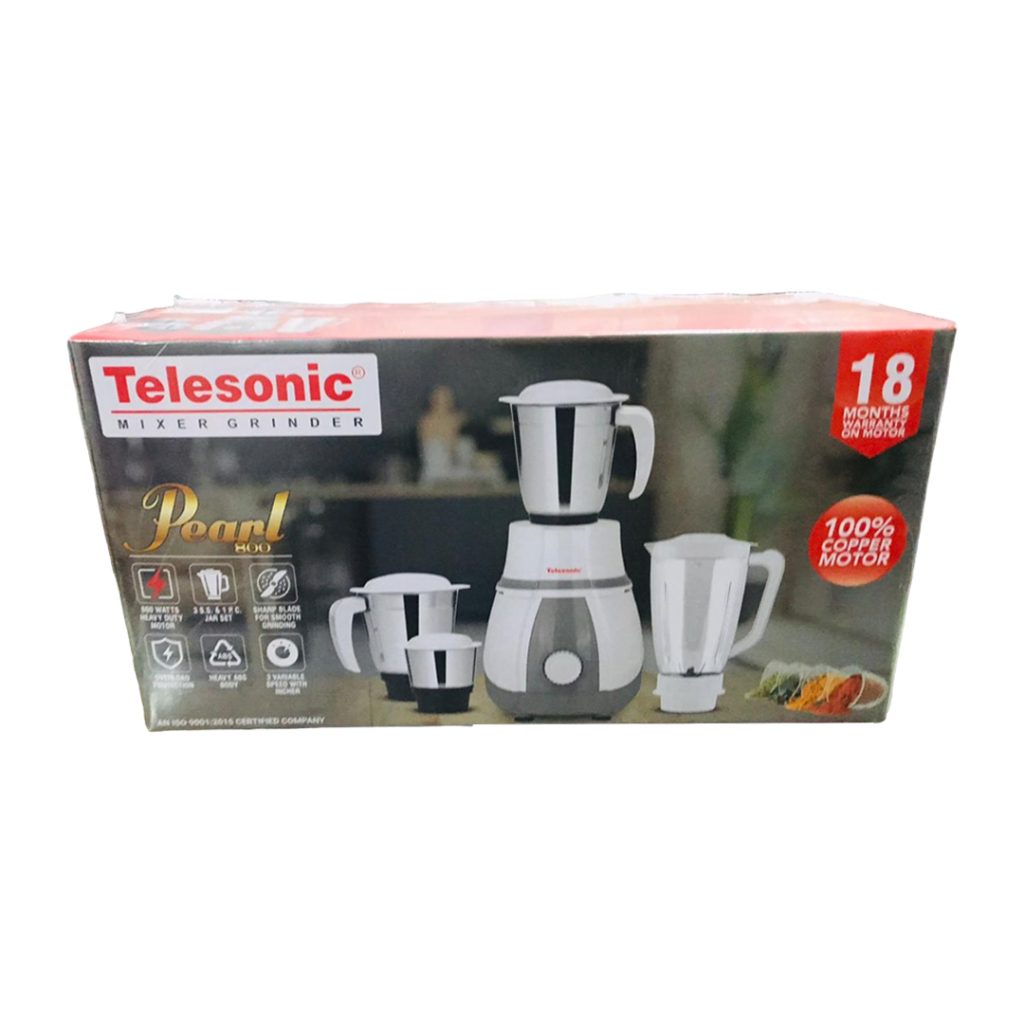 Telesonic Mixer Grinder Pearl 4 Jar – 800w | Powerful and Versatile Kitchen Appliance